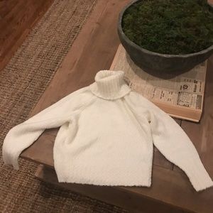 J crew winter white cable sweater NWT S